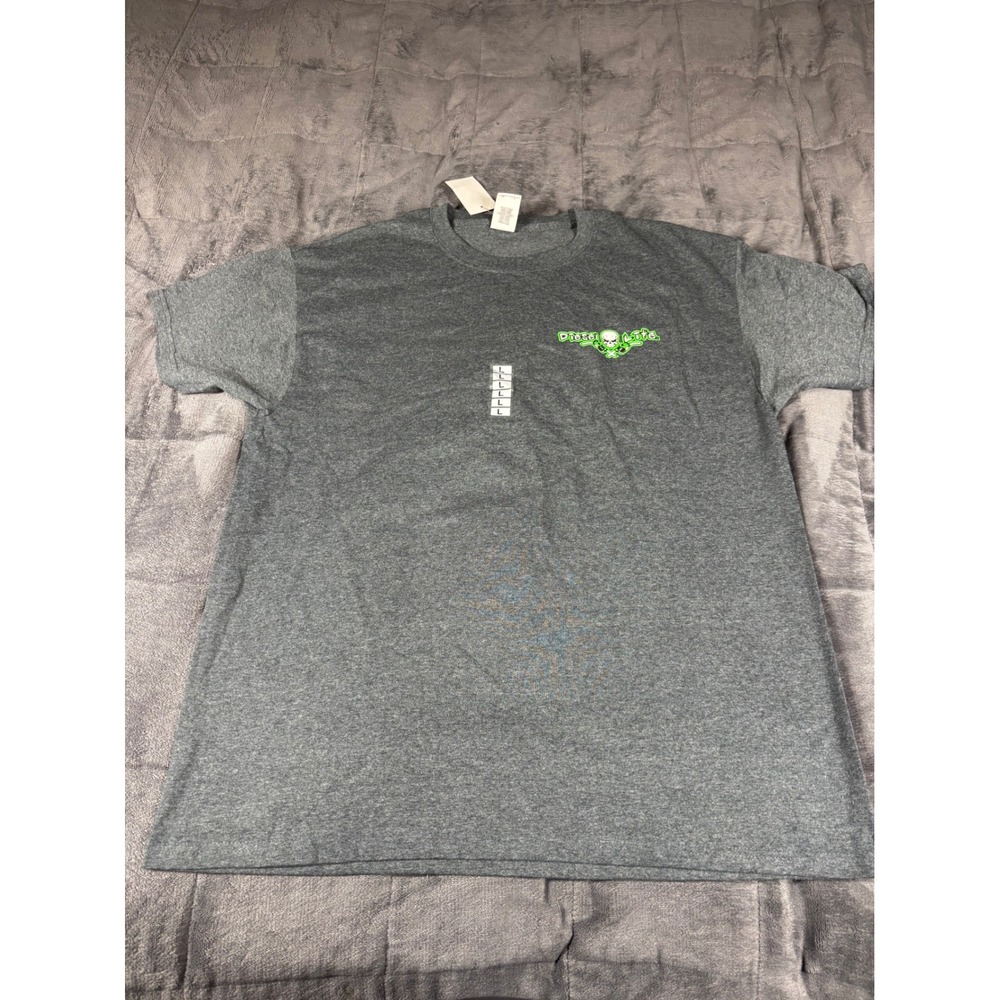 Diesel Life Mens Skull & Pumps‎ Tweed Grey Graphic T-Shirt Large New